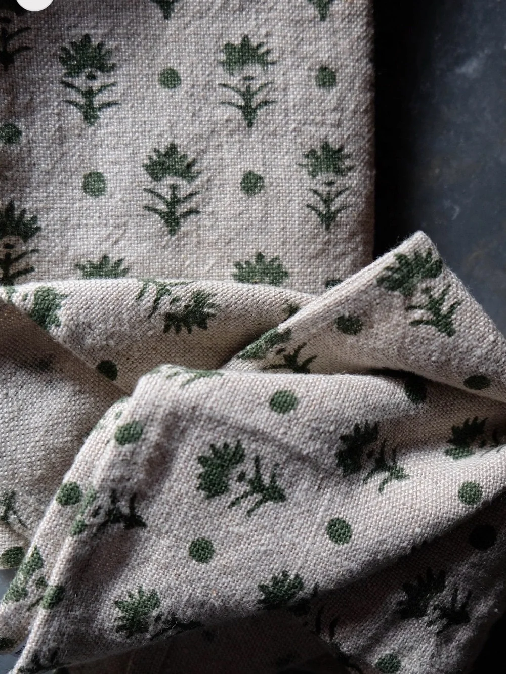 New🌟Terrain- Pari Olive Linen Napkins-Olive